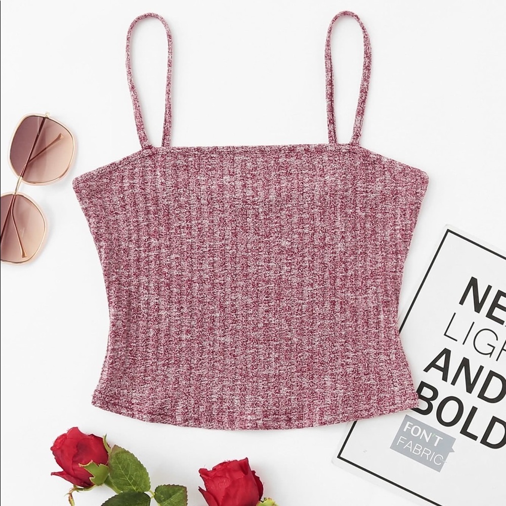 M SHEIN Rib knit marbled cami top